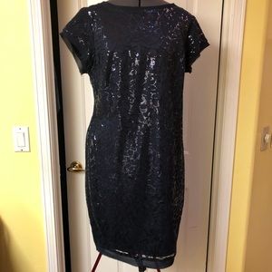 Vince Camuto navy sequined dress
